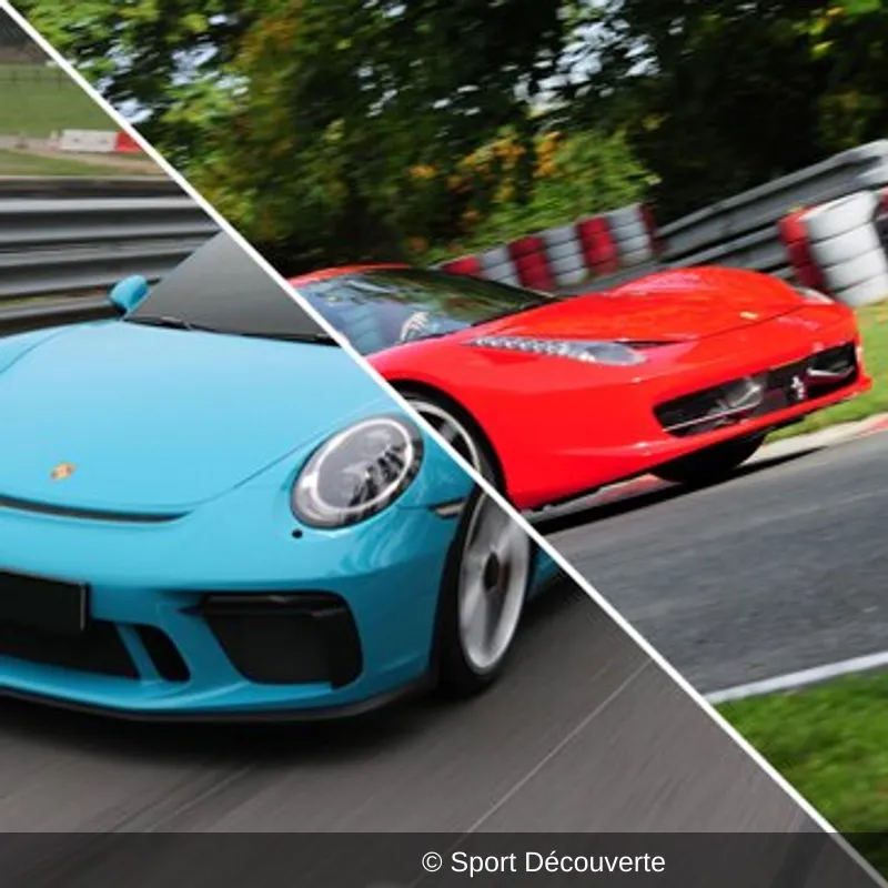 Pilotage Duo Porsche Ferrari sur le circuit de Trappes