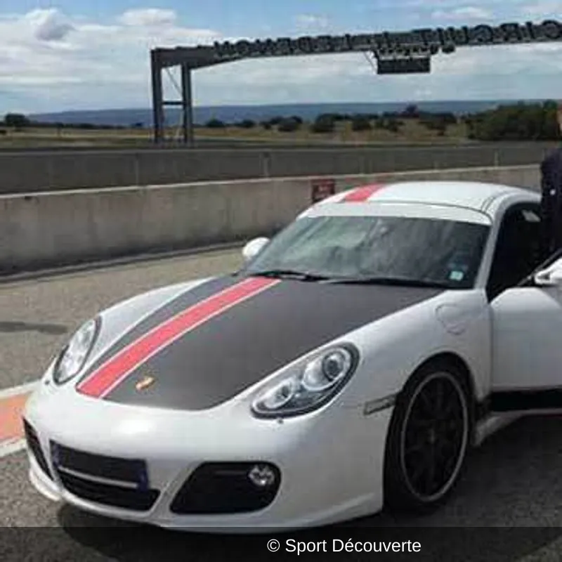 Pilotage Porsche Cayman S sur le circuit de Lédenon